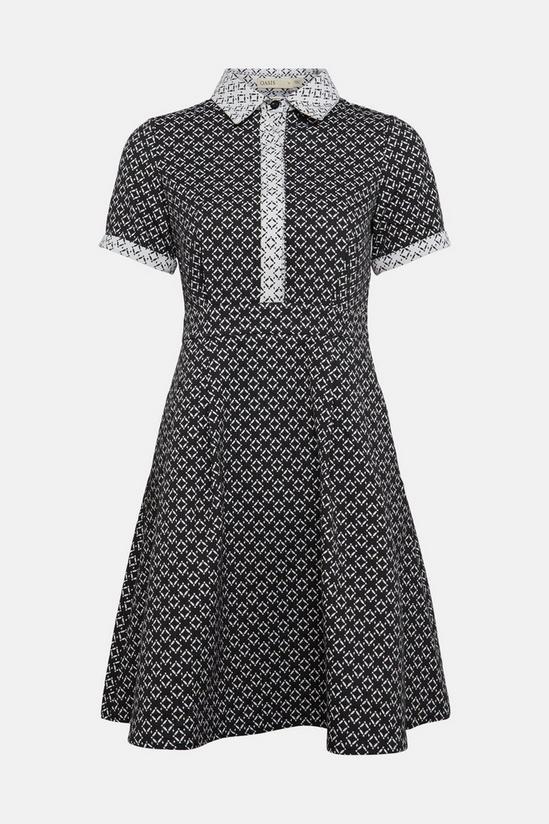 Oasis Geo Textured Print Flippy Tailored Dress 5