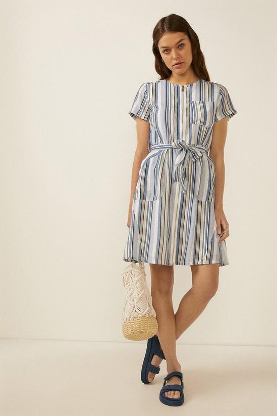 Oasis Belted Striped Dress 1