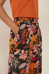 Oasis Floral Printed Cotton Sateen Wide Leg Trouser thumbnail 4