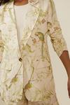Oasis Leaf Print Tailored Linen Look Blazer thumbnail 4
