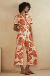 Oasis Tropical Printed Linen Look Tailored Jumpsuit thumbnail 4