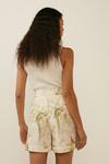 Oasis Leaf Print Tailored Linen Look Shorts thumbnail 3