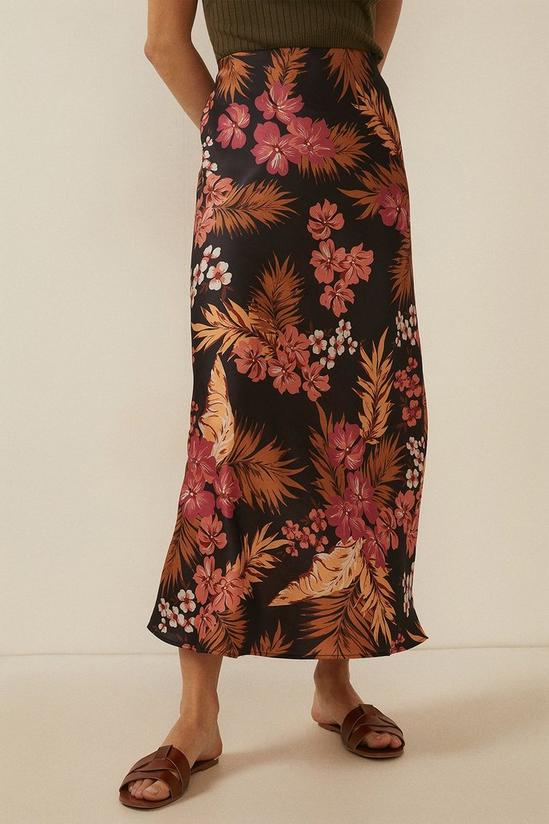 Oasis Hawaiian Printed Bias Midi Skirt 2