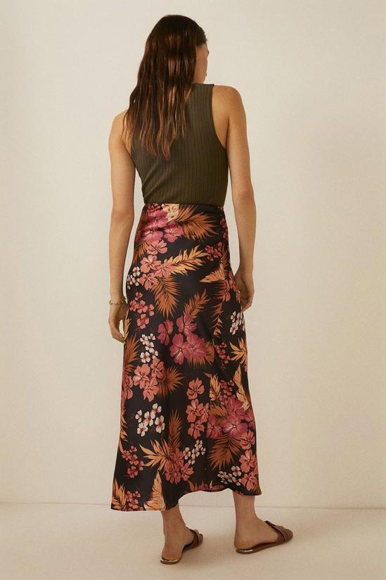 Oasis Hawaiian Printed Bias Midi Skirt 3