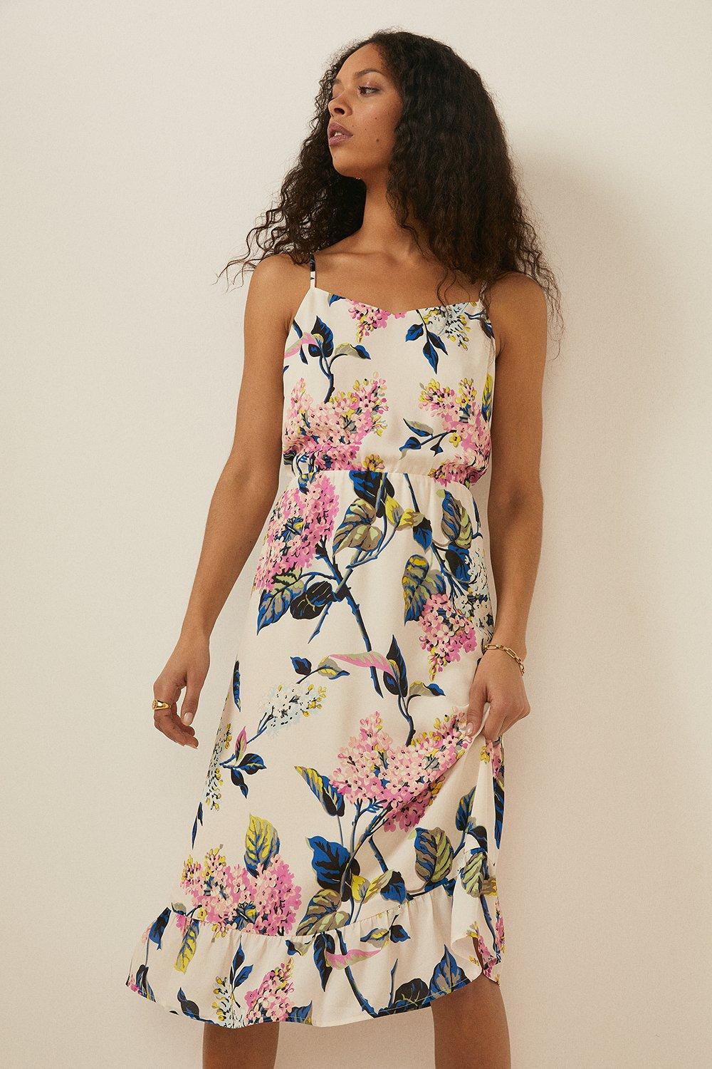 Oasis bloom 2025 print column dress