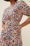 Oasis Paint Stroke Floral Print Ruched Front Dress thumbnail 4