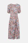 Oasis Paint Stroke Floral Print Ruched Front Dress thumbnail 5