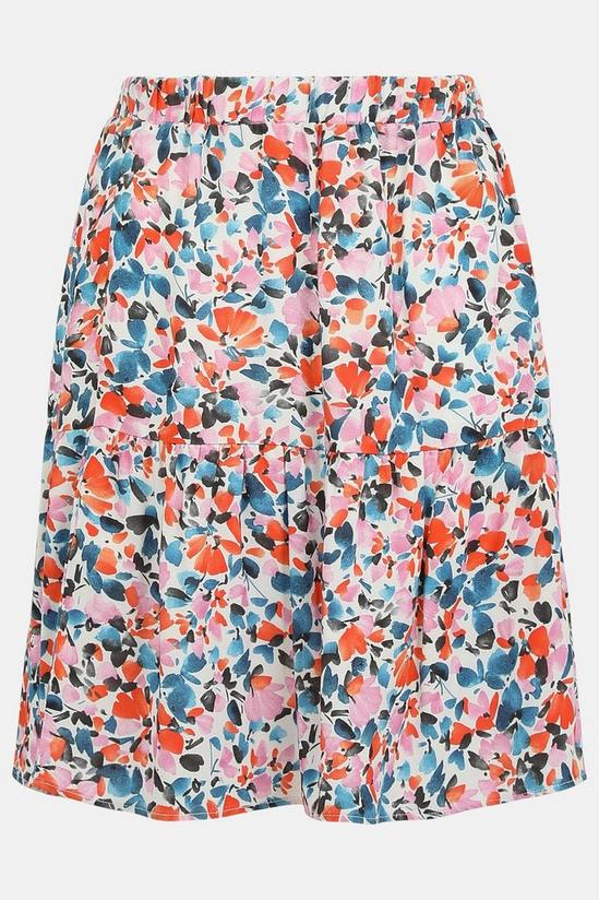 Oasis Paint Stroke Floral Printed Flippy Skirt 5