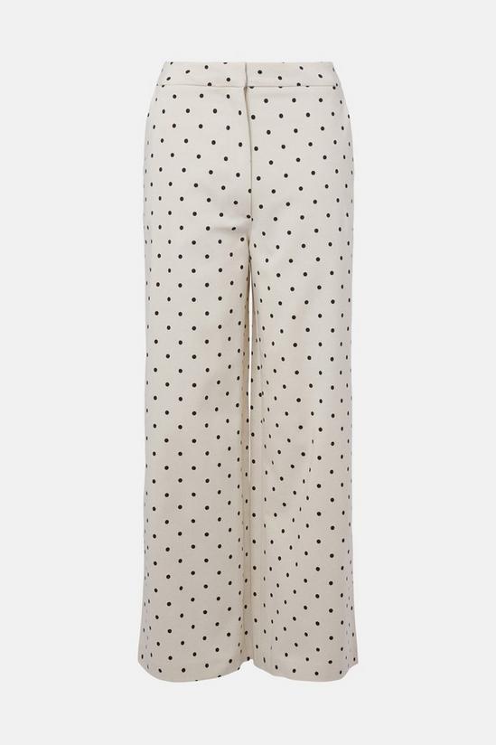 Oasis Spot Print Cotton Sateen Wide Leg Trouser 5