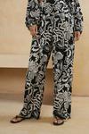 Oasis Abstract Mono Printed Trousers thumbnail 3