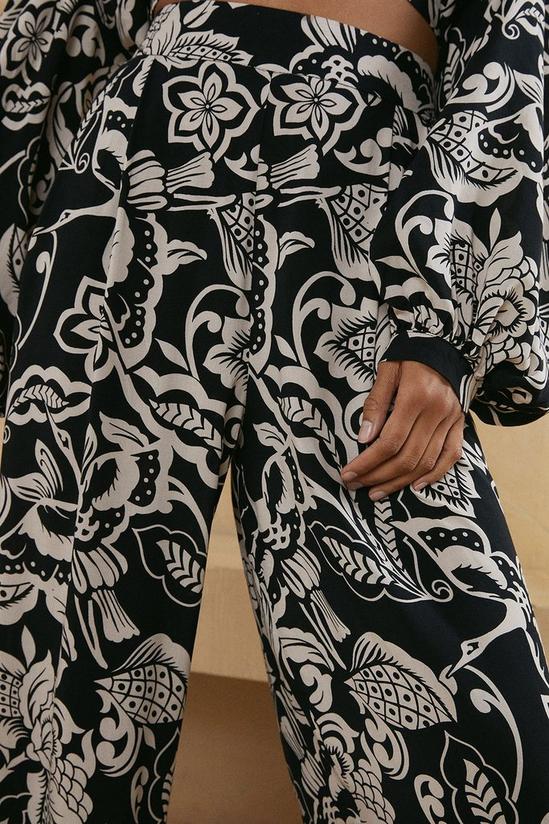 Oasis Abstract Mono Printed Trousers 5