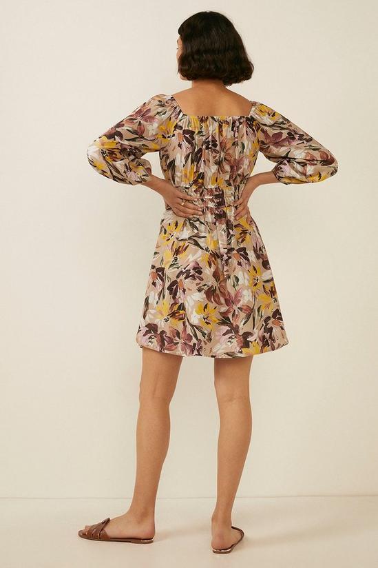 Oasis Artist Flower Printed Bardot Dress 3