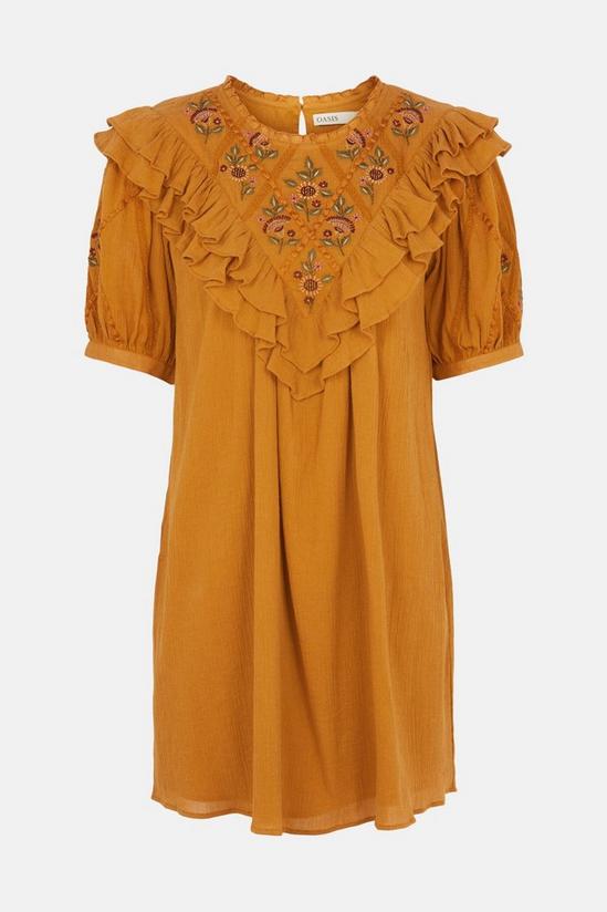 Oasis Frill Embroidered Bib Detail Dress 5