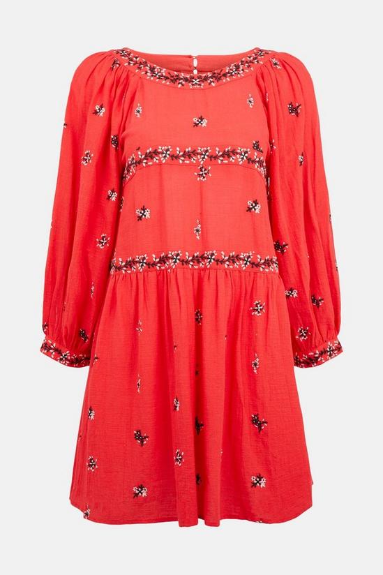 Oasis Embroidered Cluster Smock Dress 5