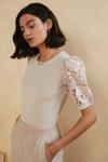 Oasis Short Sleeve Lace Knit Top thumbnail 2