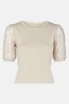 Oasis Short Sleeve Lace Knit Top thumbnail 5
