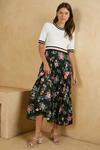Oasis Knit 2 In 1 Woven Skirt Print Dress thumbnail 1