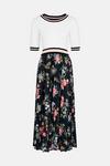 Oasis Knit 2 In 1 Woven Skirt Print Dress thumbnail 5