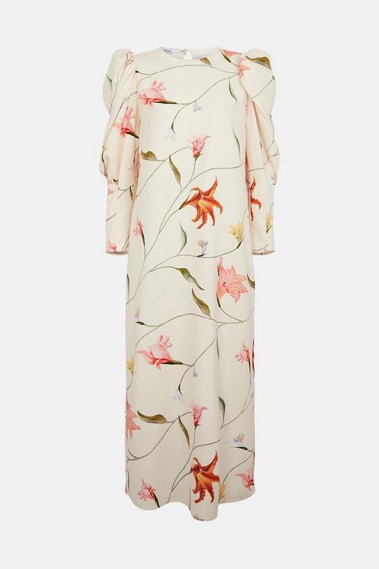 Oasis RHS Ruched Sleeve Detail Floral Print Dress 5
