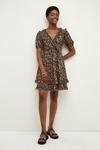 Oasis Floral Crinkle Frill Wrap Dress thumbnail 4