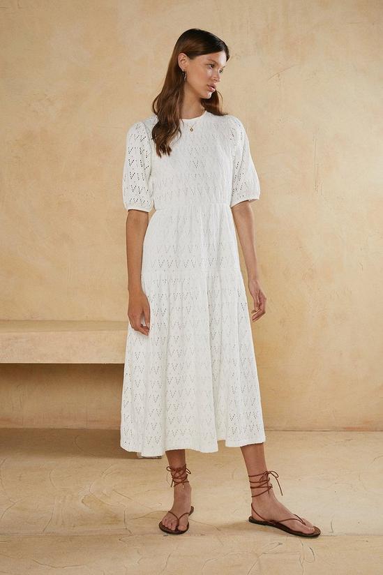 Oasis Broderie Tiered Midi Dress 2