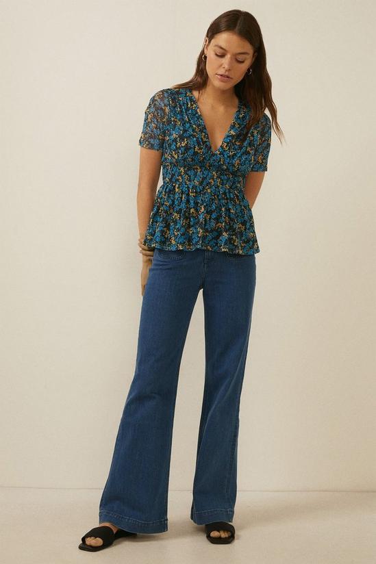 Oasis Ditsy Shirred Waist Top 4