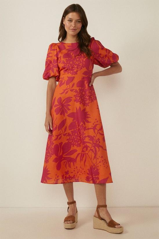 Oasis Floral Print Strap Back Midi Dress 4