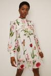 Oasis RHS Floral Print Pintuck Yoke Mini Dress thumbnail 1