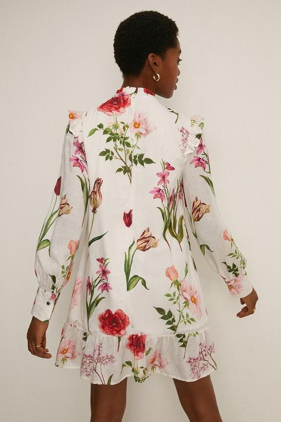 Oasis RHS Floral Print Pintuck Yoke Mini Dress 3
