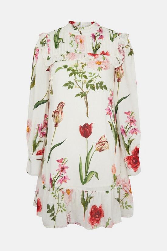 Oasis RHS Floral Print Pintuck Yoke Mini Dress 5