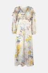 Oasis Painted Floral Print Tie Front Midi Dress thumbnail 5