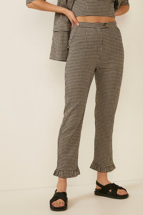 Oasis Gingham Cropped Trouser 2