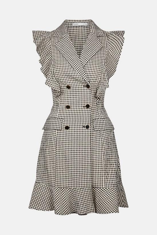Oasis Gingham Frill Detail Tailored Dress 5