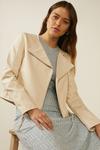 Oasis Faux Leather Collarless Jacket thumbnail 1