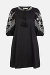 Oasis Embroidered Puff Sleeve Shift Dress thumbnail 5