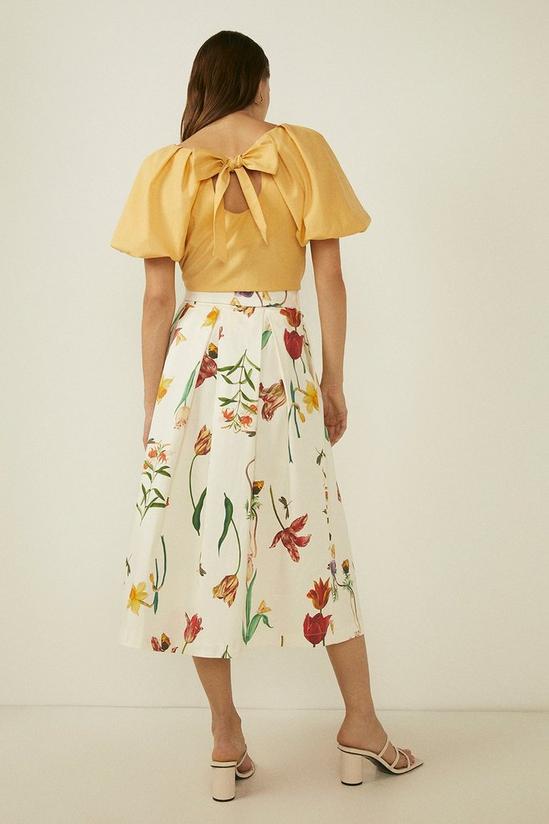Oasis RHS Tulip Print Belted Midi Skirt 3