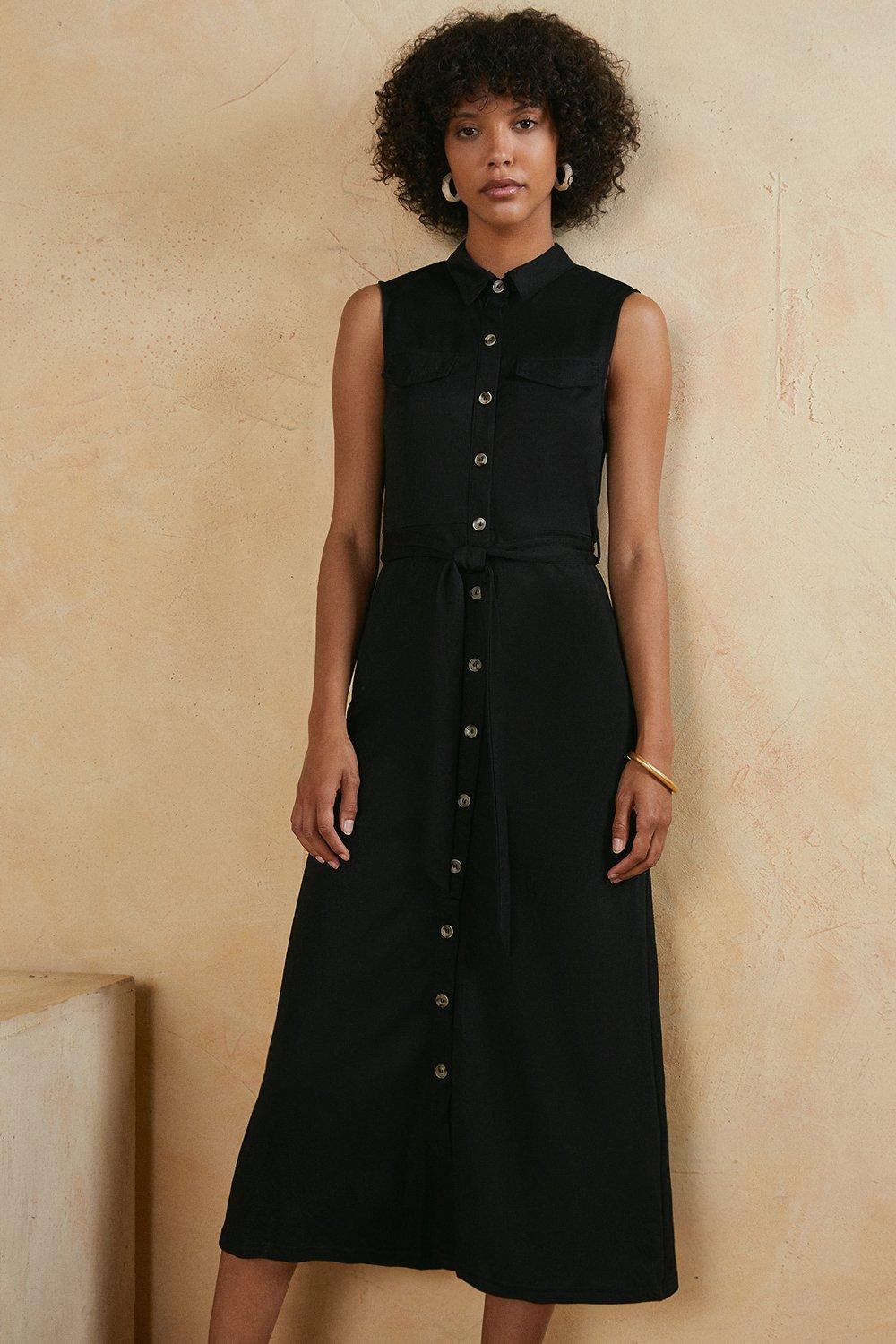 Fauna front button midi dress hotsell