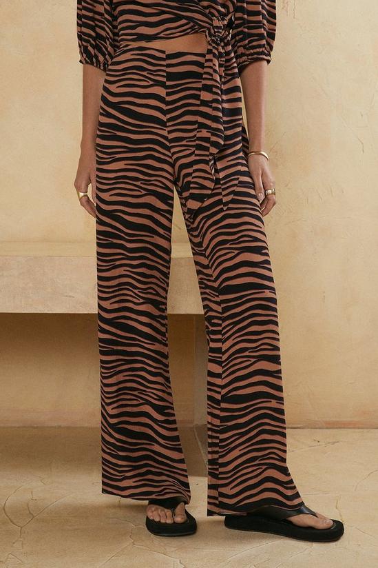 Oasis Zebra Printed Wide Leg Trousers 2