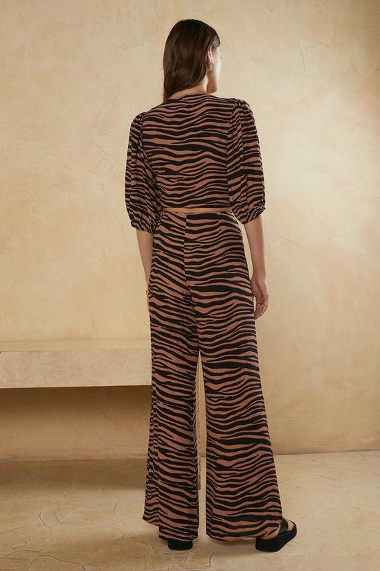 Oasis Zebra Printed Wide Leg Trousers 3
