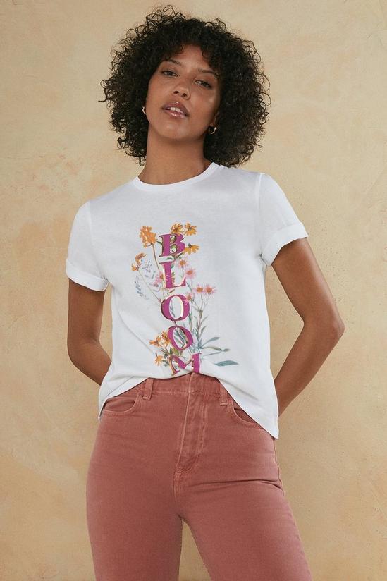 Oasis Cotton Bloom Foil Print T-shirt 1