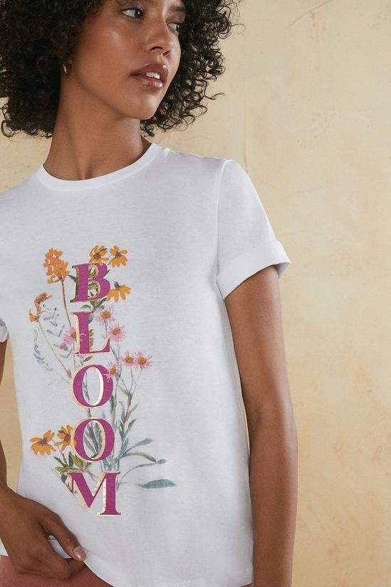 Oasis Cotton Bloom Foil Print T-shirt 2
