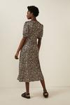 Oasis Floral Ruched Shirred Cuff Midi Dress thumbnail 3