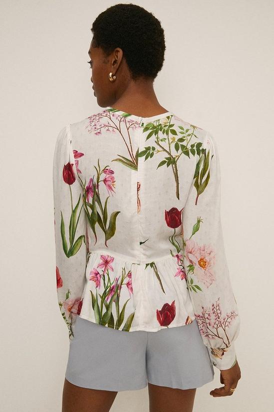 Oasis RHS Floral Print Lace Yoke Trim Blouse 3