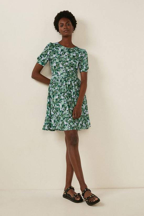 Oasis Floral Pleated Mini Dress 2