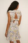 Oasis Pastel Floral Frill Cut Out Back Skater Dress thumbnail 3