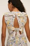 Oasis Pastel Floral Frill Cut Out Back Skater Dress thumbnail 5