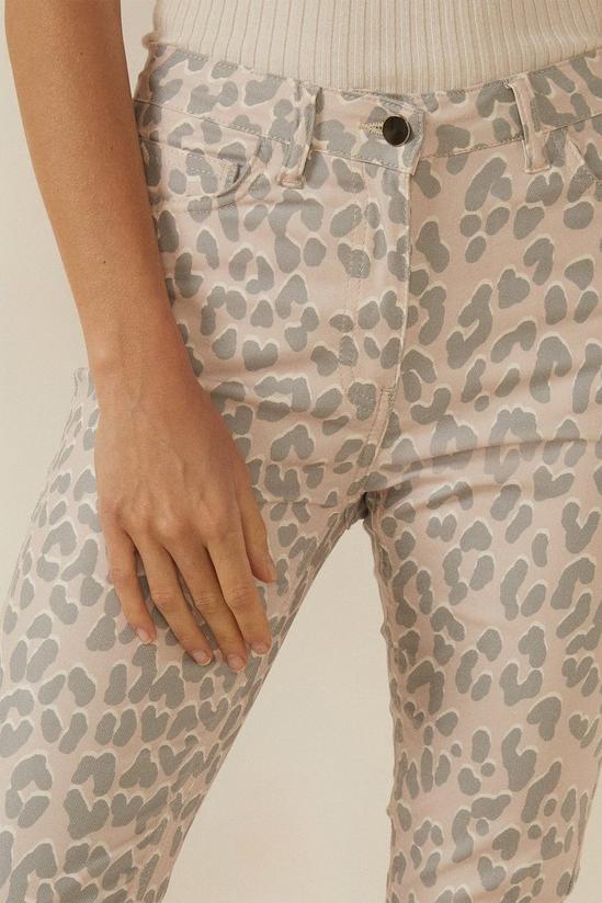 Oasis Leopard Print High Waisted Jean 4