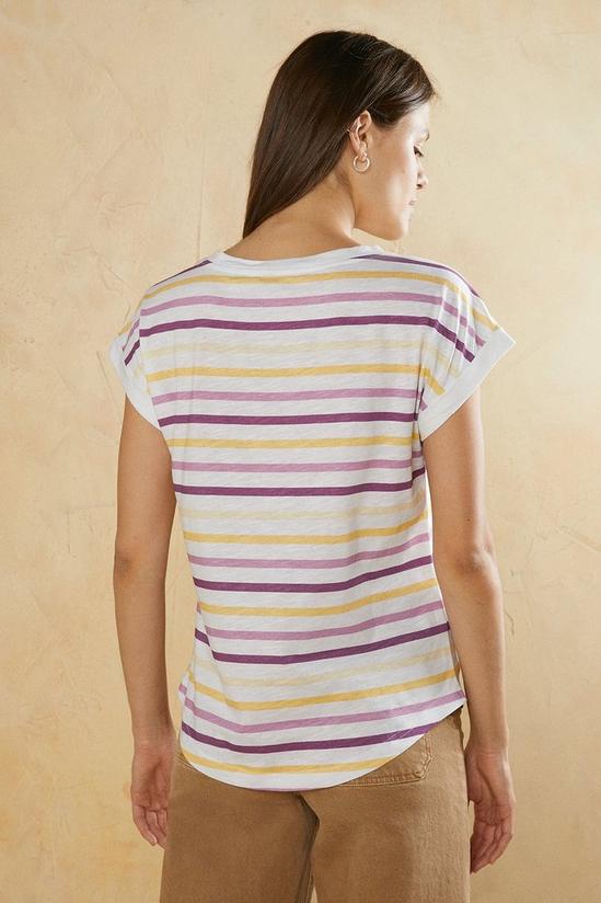 Oasis Cotton Slub Striped T-shirt 3