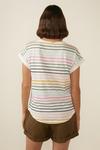 Oasis Rainbow Stripe Cotton Slub T-shirt thumbnail 3