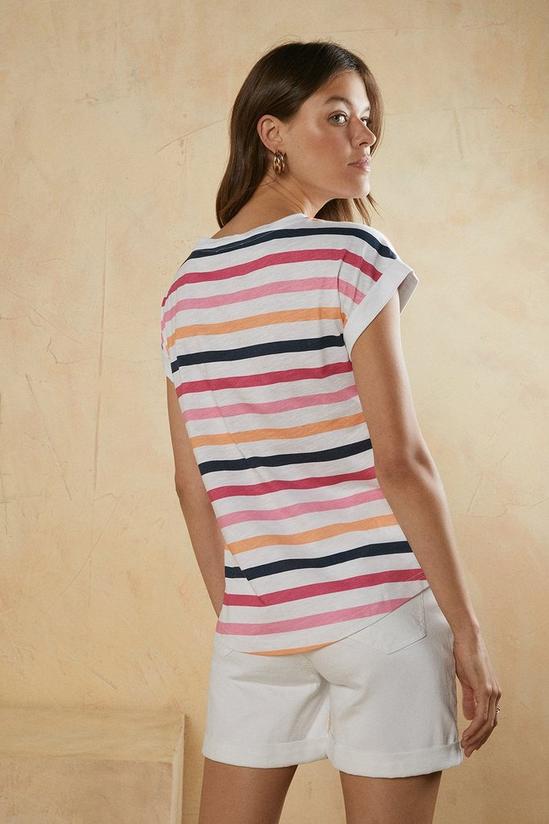 Oasis Block Stripe Cotton Slub T-shirt 3